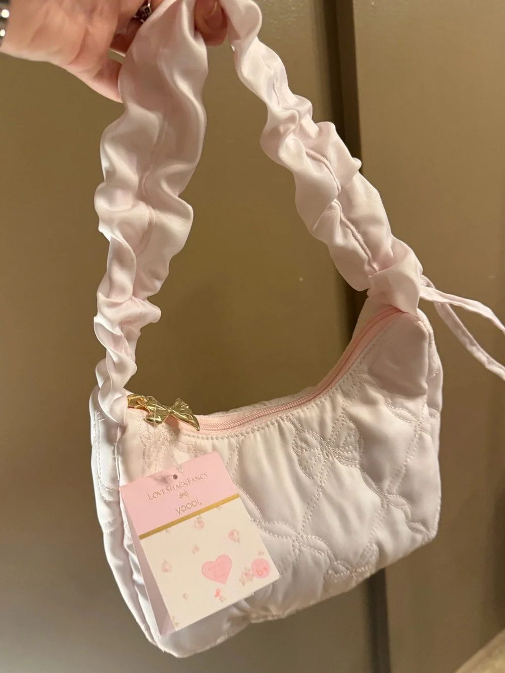 GIRL 6+ SET : Loveshackfancy x Yoobi Blush  Bow Bag + headband 🎀